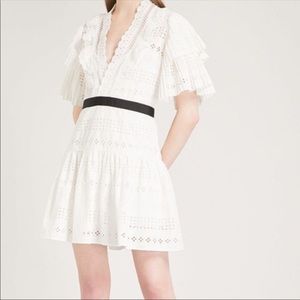Self-Portrait Broderie Anglaise White Dress